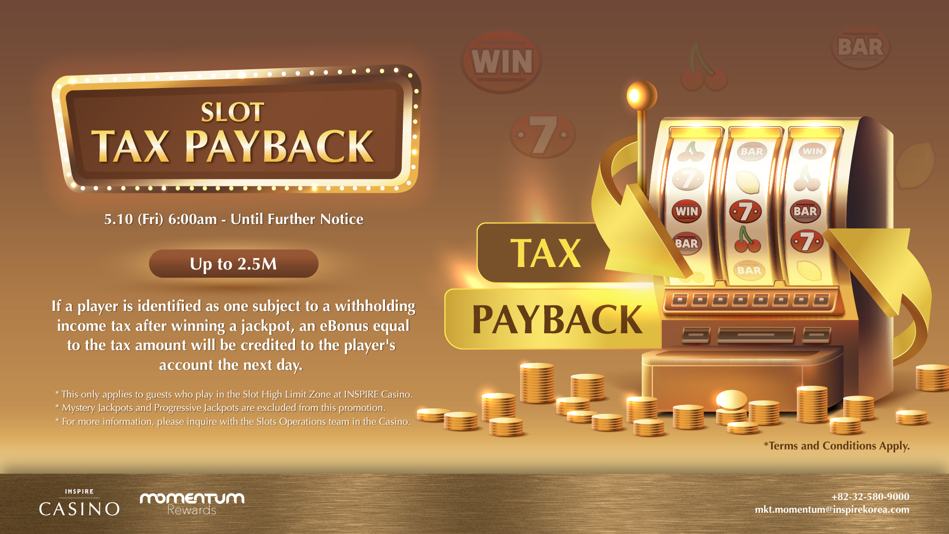 Slot Tax Payback